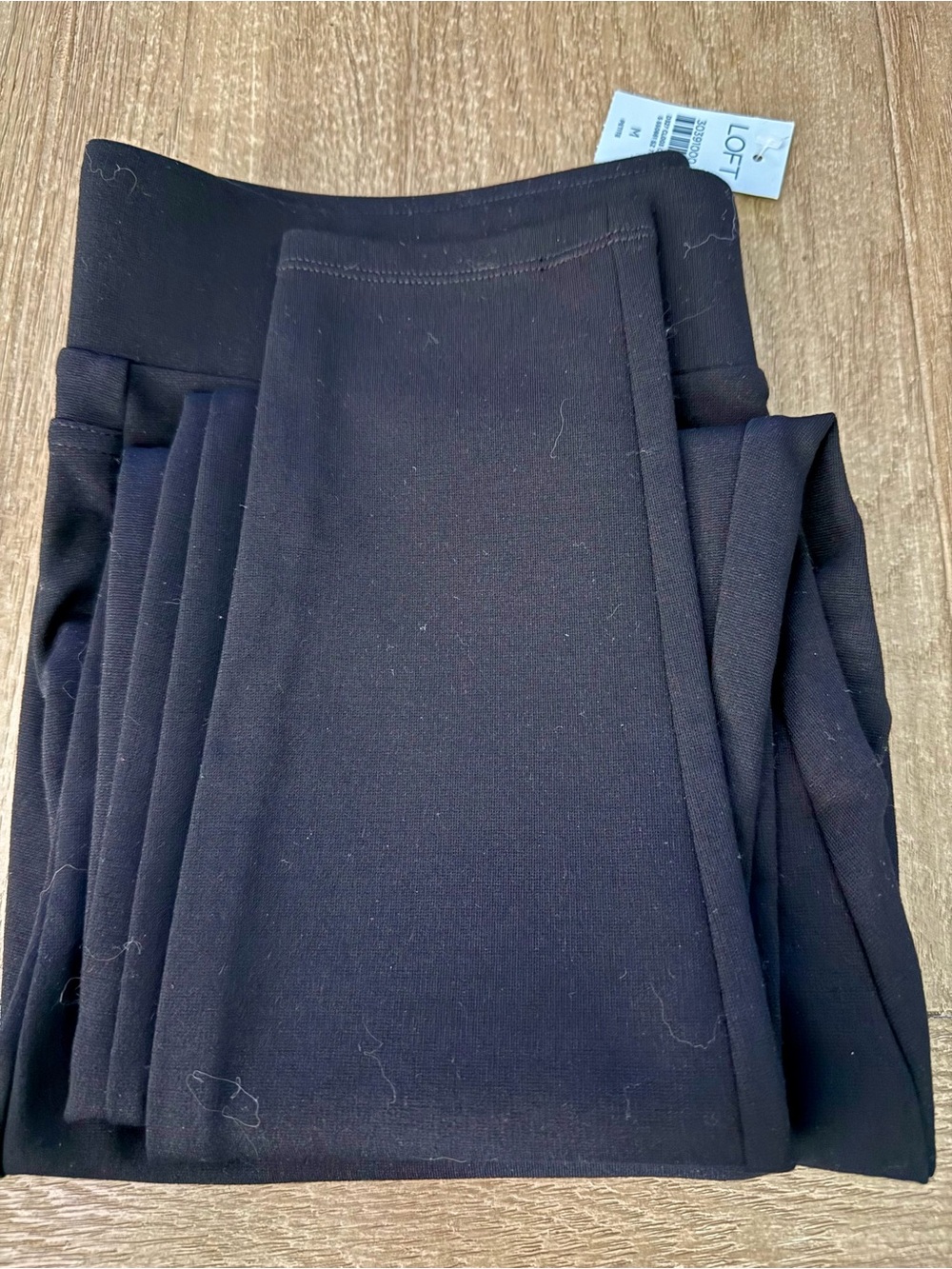 LOFT Black Pleated Pencil Pants
